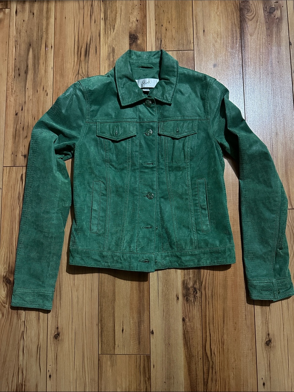 Danier Women's Green Suede Trucker Jacket